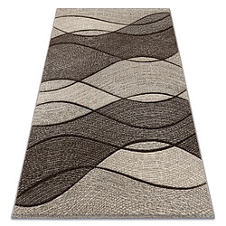 RUGSX Tapis FEEL 5675 15011 VAGUES marron foncé beige crème 80x150 cm