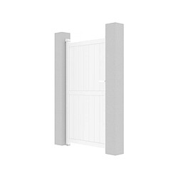 Acheter Habitat Et Jardin Portillon aluminium Lola - 101.2 x 180.9 cm - Blanc