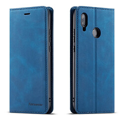 Wewoo Housse Coque Pour Huawei P20 Lite Forwenw Dream Series Oil Edge Fort Magnetism Étui à rabat horizontal en cuir avec support et fentes cartes et portefeuille et cadre photo bleu