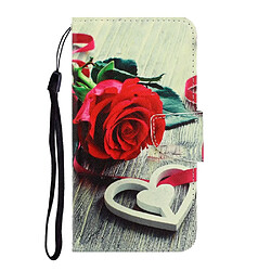 Etui en PU impression de motifs rose pour votre Samsung Galaxy A41 (Global Version)