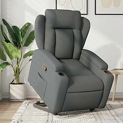 Maison Chic Fauteuil Relax pour salon, Fauteuil inclinable Gris foncé Tissu -GKD85388