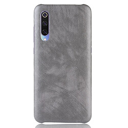 Wewoo Coque antichoc Litchi Texture PC + PU pour Xiaomi Mi 9 SE (Gris)