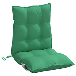 Avis vidaXL Coussins de chaise à dossier bas lot de 6 vert tissu oxford