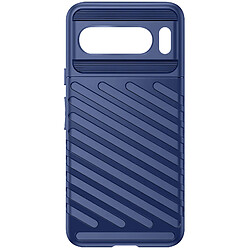 Avizar Coque souple pour Google Pixel 8 Pro, Design strié, série Thunder Bleu