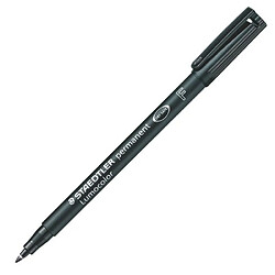 STAEDTLER Stylo feutre Lumocolor noir pointes assorties - Pochette de 4