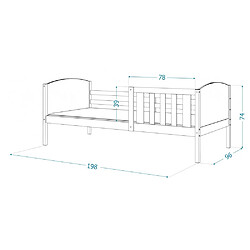Avis Kids Literie Lit Enfant Tom 90x190 Blanc - gris Livré avec sommiers