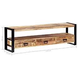 vidaXL Meuble TV 150x30x45 cm Bois solide de manguier pas cher