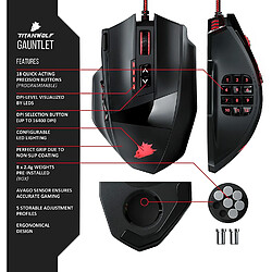 Acheter CSL-Computer 16000 dpi Souris Laser de Gaming - 18 Touches - Haute précision - Éclairage LED configurable - Technologie de capteurs Avago - MMO Gaming - Logiciel Inclus Touches programmables