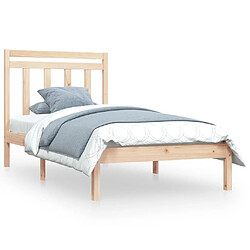 vidaXL Cadre de lit sans matelas 100x200 cm bois massif