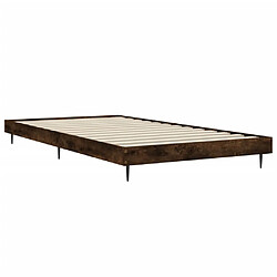 Acheter vidaXL Cadre de lit sans matelas chêne fumé 90x190cm bois d'ingénierie