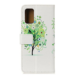 Etui en PU impression de motifs cage à oiseaux arbre fleurs vertes pour votre Samsung Galaxy A41