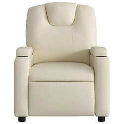 Acheter Maison Chic Fauteuil inclinable,Fauteuil luxe de relaxation de massage Crème Similicuir -MN35068