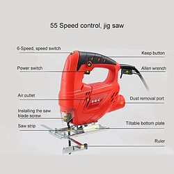 Wewoo 220V scie sauteuse électrique à bois outils électriques multifonction tronçonneuse main scies machine de découpe du avec Lase et 10 Blader