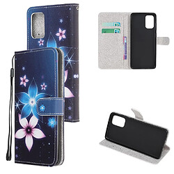 Etui en PU impression de motif texture croisée avec sangle fleur pour votre Samsung Galaxy S20 Plus