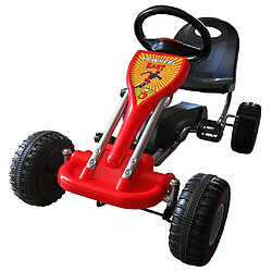 vidaXL Kart à pédales Rouge