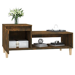 Acheter Maison Chic Table basse,Table Console Table d'appoint, Table pour salon Chêne fumé 100x50x45 cm Bois d'ingénierie -MN29683