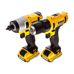 Acheter Pack 2 machines 10.8V 2Ah: perceuse visseuse DCD710 + Visseuse à Choc DCF815 DEWALT DCK211D2T