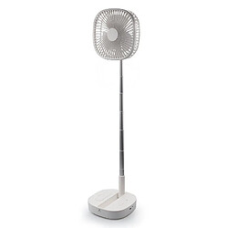 (Blanc) Ventilateur Rétractable Portable 7200mAh Type-C Ventilateur de Stockage de Synchronisation Rechargeable à 4 Vitesses Avec Télécommande