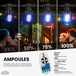 Avis SkyLantern Guirlande Guinguette 10M Filament Multicolore LED 30 Bulbes Dimmables Avec Variateur et Télécommande