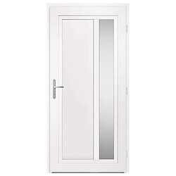 Acheter vidaXL Porte d'entrée Blanc 98x208 cm PVC