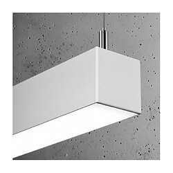 Luminaire Center Suspension LED Pinne Acier Blanc pas cher