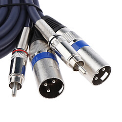 Avis câble de raccordement double xlr mâle à double rca mâle, cordon audio 2-xlr à 2-rca 150cm