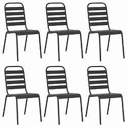 Acheter Maison Chic Ensemble de salle à manger de jardin 7 pcs,Table et chaises d'extérieur anthracite acier -GKD478738