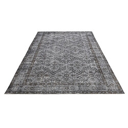 Avis Vidal Tapis de laine 279x178 gris Ultra Vintage