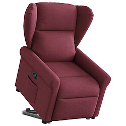 vidaXL Fauteuil inclinable rouge bordeaux tissu