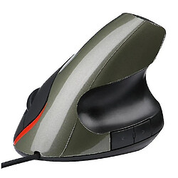 Universal 2,4 g USB Vertical de souris verticale PC ordinateur portable Souris de parchemin optique, gris argenté