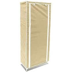 Helloshop26 Armoire étagères à chaussures en tissu pliante 36 paires de chaussures beige 13_0000255_2