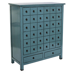 Pegane Buffet, meuble de rangement en bois d'orme coloris bleu - Longueur 102 x Profondeur 42 x hauteur 120 cm