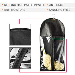 Acheter Extensions De Cheveux Anti-poussière Perruque Sac De Rangement Porte-sac Protecteur + Cintre Noir