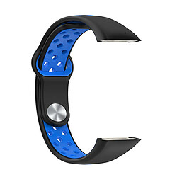 Avis Bracelet de montre TPU compatible Honor band 6(ARG-B19)/Huawei band 6 (FRA-B19)/Huawei band 6 pro/Honor band 7 (0D02) - Bleu noir