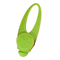 Wewoo Pendentif en silicone collier de sécurité LED Pet Light vert