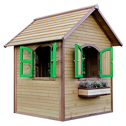 Acheter AXI Julia Maison Enfant en Bois FSC | Maison de Jeux pour l'extérieur / Jardin en marron & VERT | Maisonnette / Cabane de Jeu avec des fenêtres