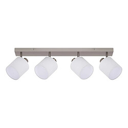 NETTLIFE 4 Spots de plafond salon moderne E14 argent pivotant à 350°MAX.25W lampe écran en tissu pour chambre cuisine couloir (sans ampoule)