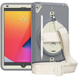 Coque en TPU Hybride robuste avec béquille et bandoulière gris pour votre Apple iPad Mini 4/Mini (2019) 7.9 pouces