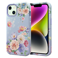 Coque en TPU anti-rayures, IMD pour votre iPhone 14 Plus - 10046 motif de fleurs