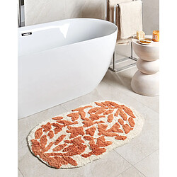 Beliani Tapis de bain 60 x 90 cm orange DERIK