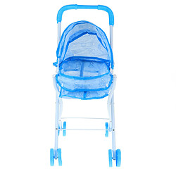 Avis Mini-poussette pliable pour poussette de chariot pour poussette faisant semblant de jouer des jouets bleus