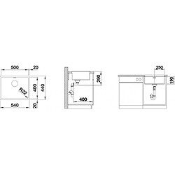 Acheter Evier à encastrer 54cm inox - 522967 - BLANCO