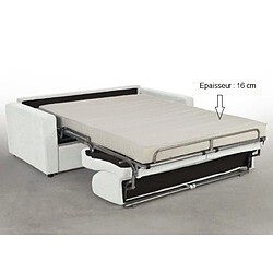 Acheter Inside 75 Canapé express 160 cm DREAMER EDITION Cuir et PU Cayenne blanc matelas 16 cm