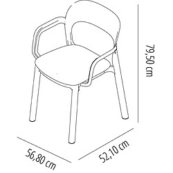 Avis Set 4 Fauteuil Ona Assise Colorée - RESOL