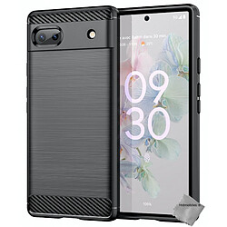 Htdmobiles Coque pour Google Pixel 6a 5G - housse etui silicone gel carbone + film ecran - NOIR