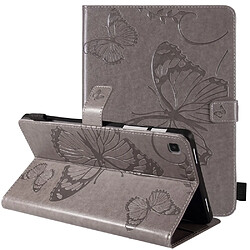 Etui en PU motif papillon avec support gris pour votre Samsung Galaxy Tab A7 10.4 (2020)/T505/T500