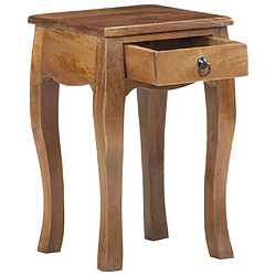 Avis vidaXL Table de chevet 28x28x46 cm Bois de manguier massif