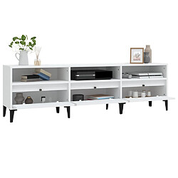 Acheter vidaXL Meuble TV blanc 150x30x44,5 cm bois d'ingénierie