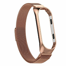 PHONECARE Bracelet Milanese Loop Fermoir Magnétique pour Xiaomi Mi Band 7 - Rose Or