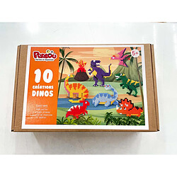 Graines Creatives Kit 10 creations Dino 3000 perles a repasser perlou